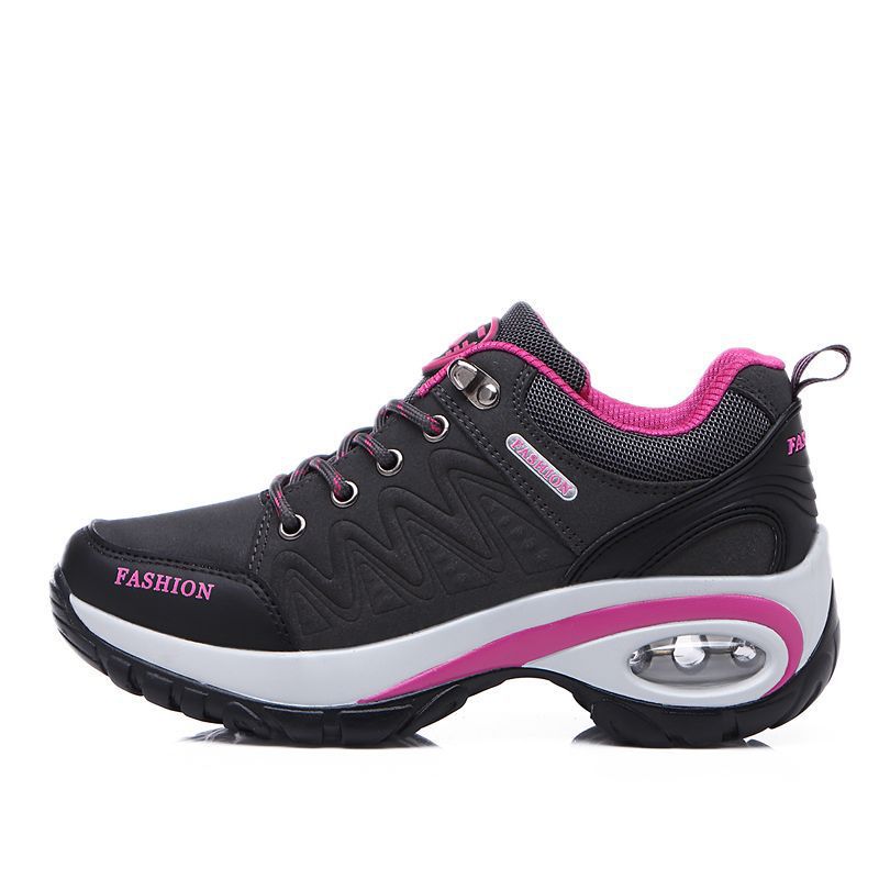 Spring and autumn new sports shoes women thick soles increase cushioned air cushion outdoor shoes middle-aged mother travel shoes
