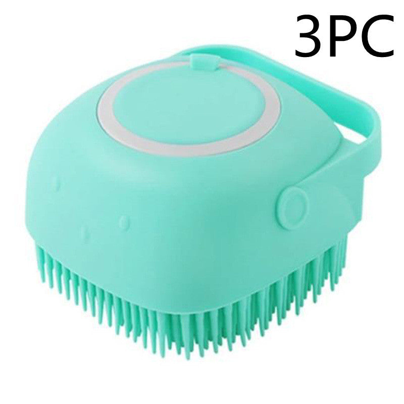 Silicone Dog Cat Bath Massage Gloves Brush