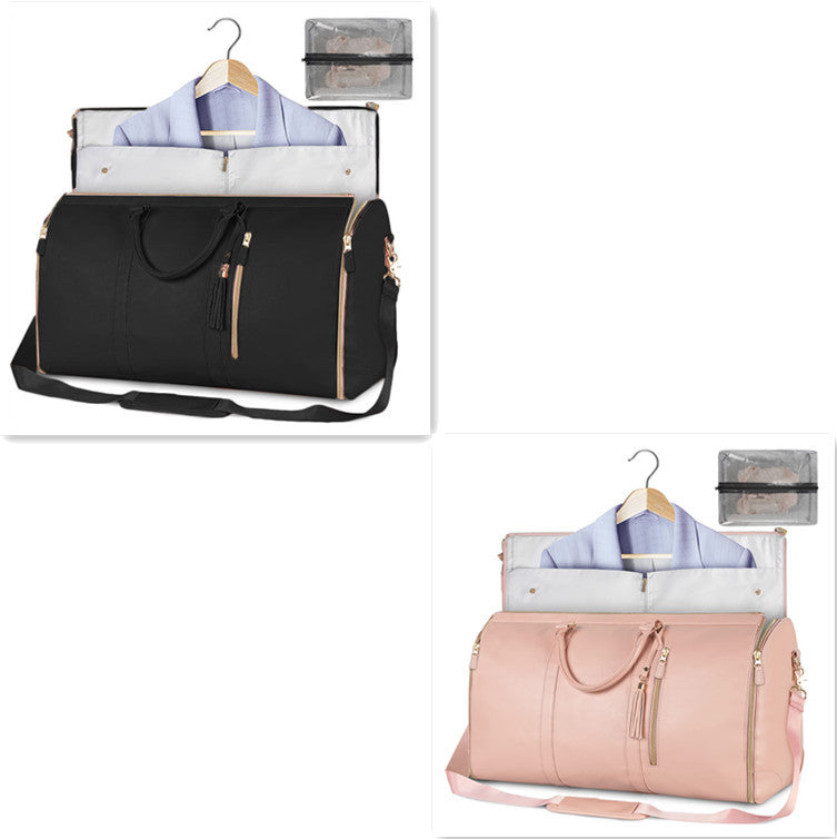 Large Capacity Travel Duffle Bag Women's Handbag Folding Suit Waterproof Bag
