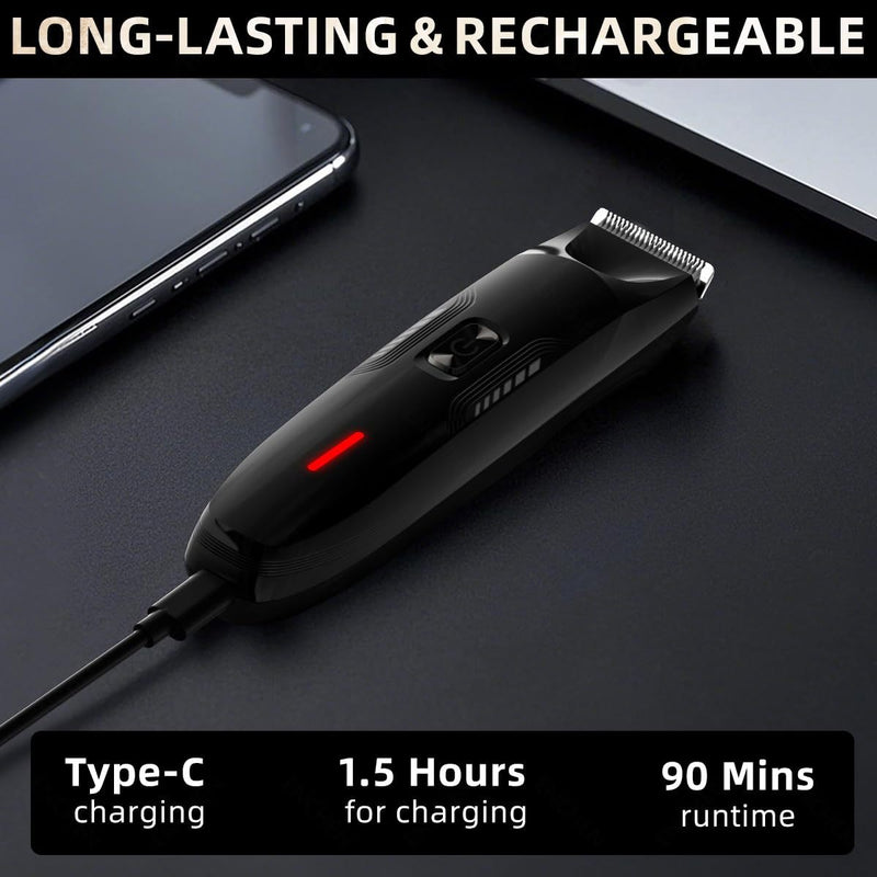 Body Trimmer Kit- Waterproof Electric Body Hair Grooming Tool With LED Spotlight  Adjustable men. women