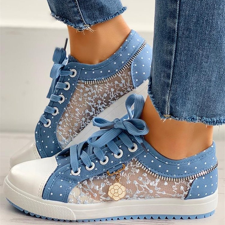 Large size new mesh students solid color hollow casual flat canvas shoes tide a piece
