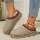 Autumn and winter lace national fashion snow boots large size women's shoes thick cotton shoes