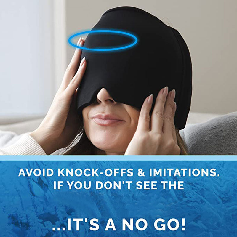 Solid gel cold compress head cover, cold and hot compress for cooling and relieving migraines