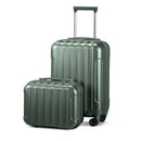 Vertical Pattern Two-piece Set 20 Inch Expandable With 14 Inch Suitcase