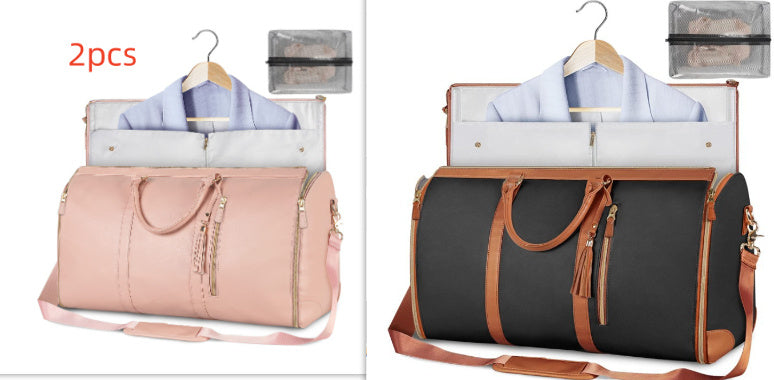 Large Capacity Travel Duffle Bag Women's Handbag Folding Suit Waterproof Bag