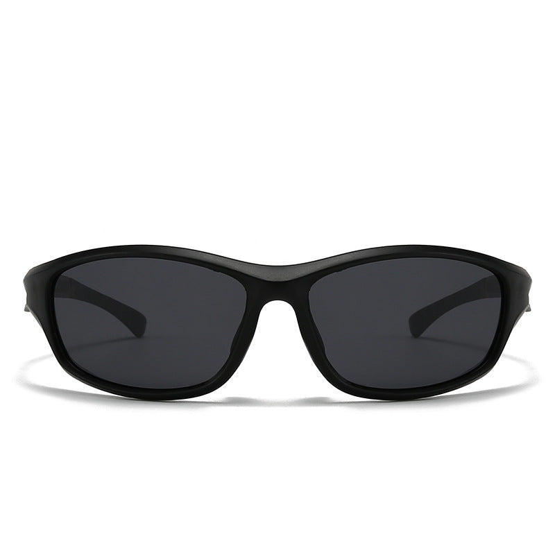 Futuristic silver Y2K men's, women's fashion cycling sunglasses connector Millennium Spice Sun