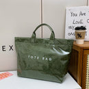 Paper letter tote bag, transparent large-capacity handbag, women's bag