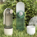 2 In 1 Pet Water Cup Segment Design Green Dog Walking Portable Drinking Cup