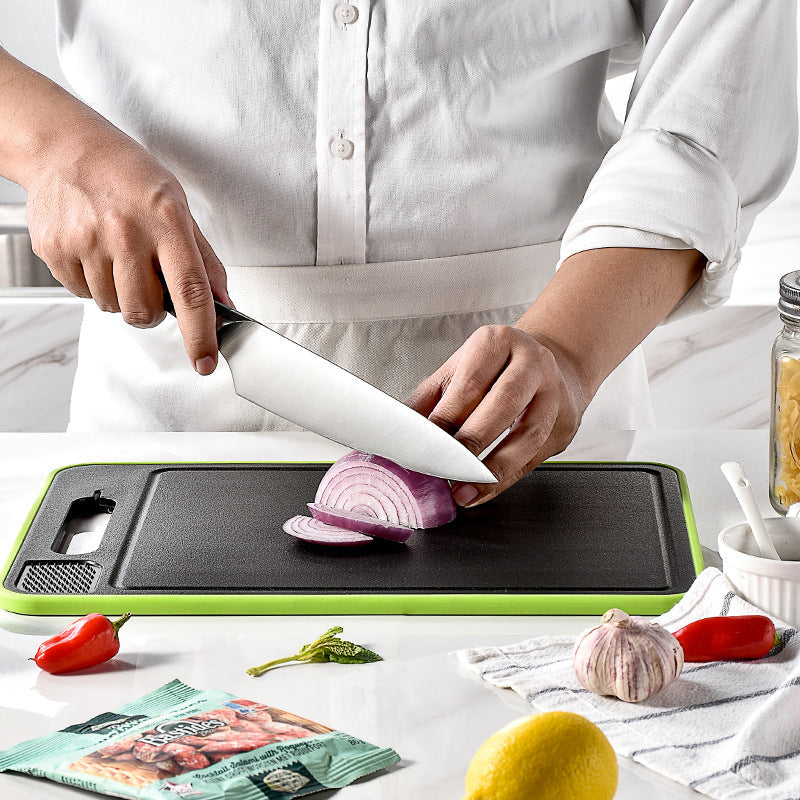 Double-side Cutting Board With Defrosting Function Chopping Board With Knife Sharpener