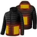 Men Heated Puffer Electric Jacket Coat Insulated Hood Windbreaker 9Heat Zones