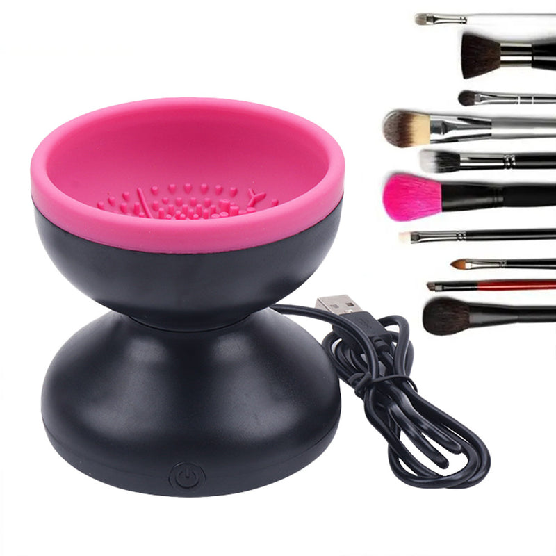 Portable Automatic USB Electric Makeup Brush Cosmetic Brush Cleaner Tools For All Size Brushes Set
