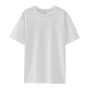Light luxury 50 cool Xinjiang long cashmere pure cotton pima three needles ice silk all white T horse cotton men's short sleeve T-shirt