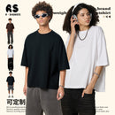 RS men Boxy square version 230G fashion cotton men short sleeve short wide T-shirt