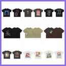 Classic foam print co-branded men's and women's round neck short-sleeved T-shirt