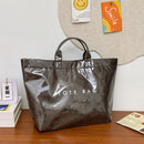 Paper letter tote bag, transparent large-capacity handbag, women's bag