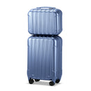 Vertical Pattern Two-piece Set 20 Inch Expandable With 14 Inch Suitcase