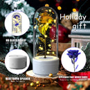 2 In 1 Rose Flowers LED Light Bluetooth-compatible Speaker Luminous Night Ornament Glass Cover Light