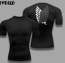 Men's Fitness training sports running breathable quick drying shot sleeve T-shirt