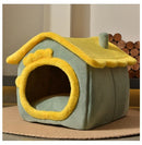 Foldable Dog Cat Pet Bed House Villa Sleep Kennel Removable Nest Warm Encloser