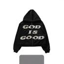 Men's Station single top letter print outdoor loose hoodie