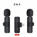 Wireless Lavalier Microphone Portable Audio Video Recording Mini Mic For I Phone Android