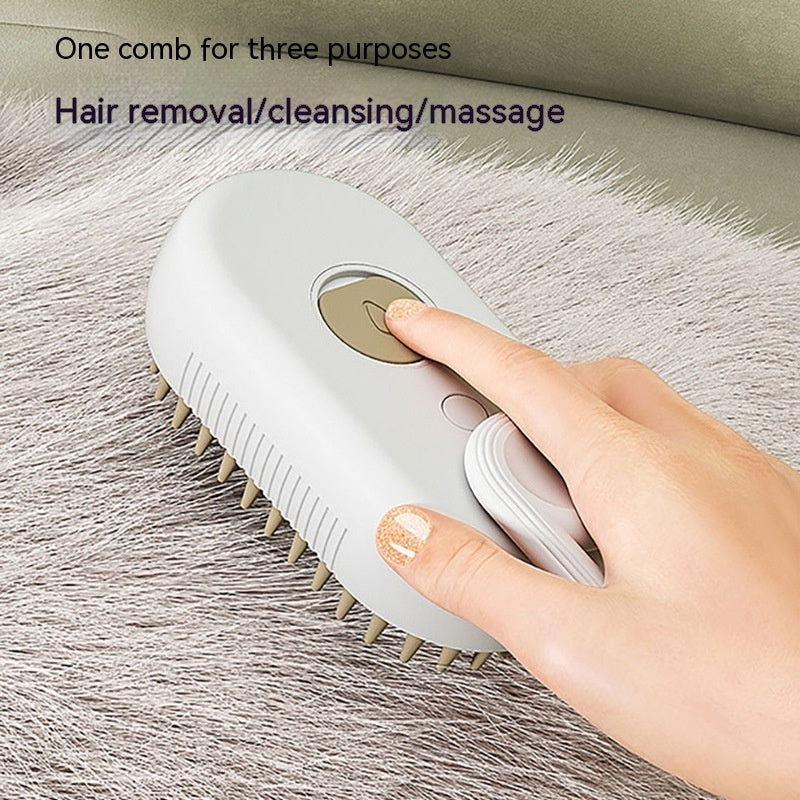 Cat Dog Steam Brush 3 In 1 Electric Spray Hair Brushes For Pet Grooming