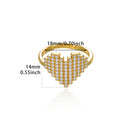 Light luxury, niche design, high-end micro-set zircon opening ring, heart-shaped devil's eye index finger ring, versatile jewelry