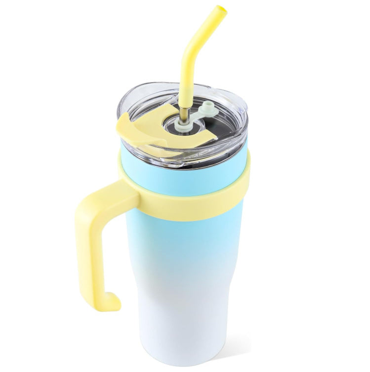 Ochapa 40 Oz Tumbler With Handle Straw Lid Insulated Vacuum Stainless Steel Travel Tapered Mug