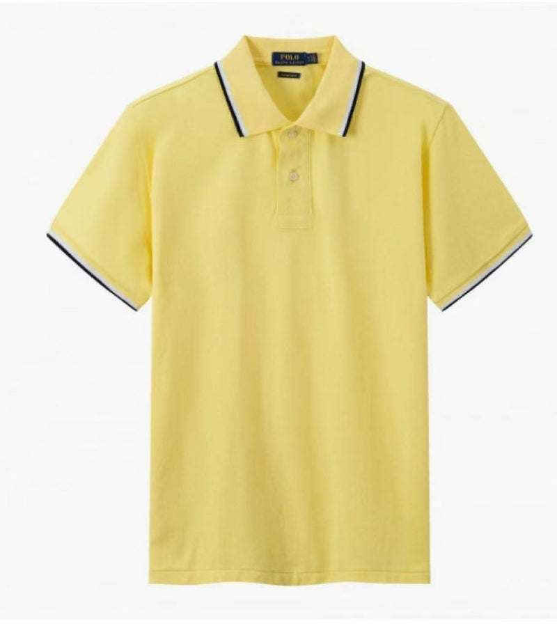 High version embroidered contrasting couples casual short-sleeved POLO shirt