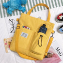 Harajuku Canvas Handbag With Pockets Preppy Backpack Shoulder Bag For Women