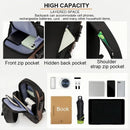 Men S Waterproof Motorcycle Chest Bag - Anti-Theft Shoulder Bag