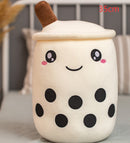 Cute Fruit Drink Plush Stuffed Soft Strawberry Milk Tea Plush Boba Tea Cup Toy Bubble Tea Pillow Cushion