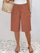 Women's pocket casual five-inch shorts for women