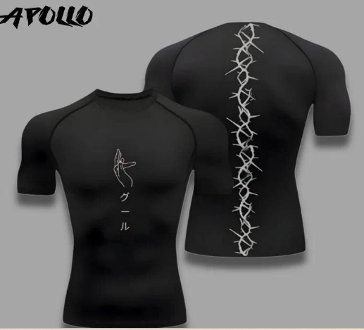 Men's Fitness training sports running breathable quick drying shot sleeve T-shirt