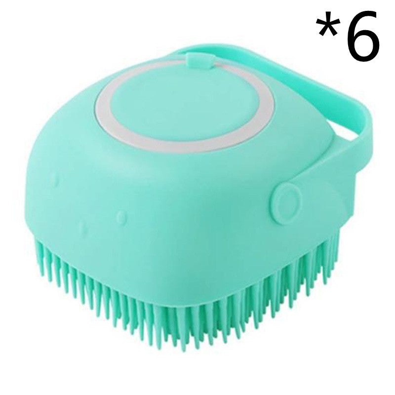 Silicone Dog Cat Bath Massage Gloves Brush