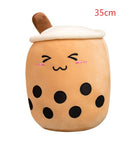 Cute Fruit Drink Plush Stuffed Soft Strawberry Milk Tea Plush Boba Tea Cup Toy Bubble Tea Pillow Cushion