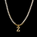 Ladies Custom-made English letter pendant claw diamond necklace