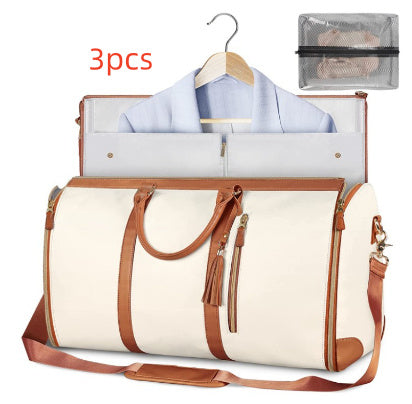 Large Capacity Travel Duffle Bag Women's Handbag Folding Suit Waterproof Bag