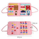 Children's Busy Board Dressing Buttoning Learning Baby Early Education Preschool Sensory Learning Toy