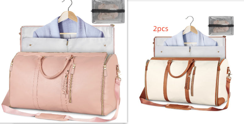 Large Capacity Travel Duffle Bag Women's Handbag Folding Suit Waterproof Bag