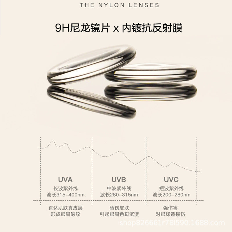 Yue Wenle with the new sunblock sunglasses anti-ultraviolet driving men's retro sunglasses myopia