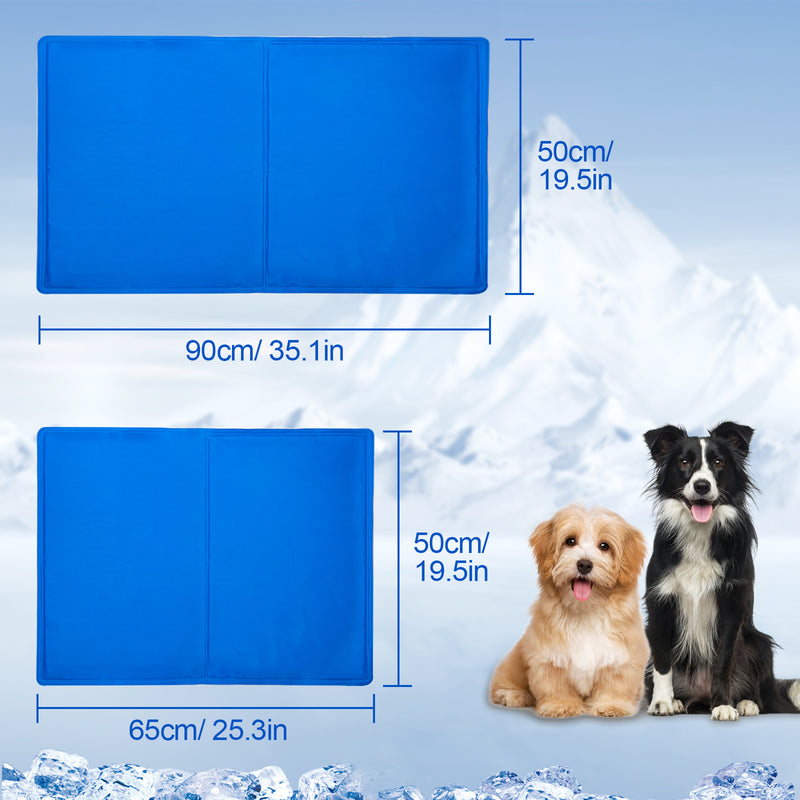 Dog Cat Cooling Mats, Pressure Activated Cooling Pad, No Water Or Refrigeration Needed, Non-Toxic Gel