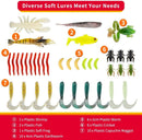 GOANDO Fishing Lures Kit for Freshwater Bait Tackle Kit for Bass Trout