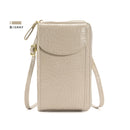 Vertical mobile phone bag for women, vertical leather all square bag, single-shoulder crossbody commuting bag