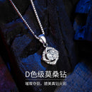One-carat moissanite silver jewelry necklaces