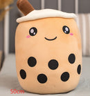 Cute Fruit Drink Plush Stuffed Soft Strawberry Milk Tea Plush Boba Tea Cup Toy Bubble Tea Pillow Cushion