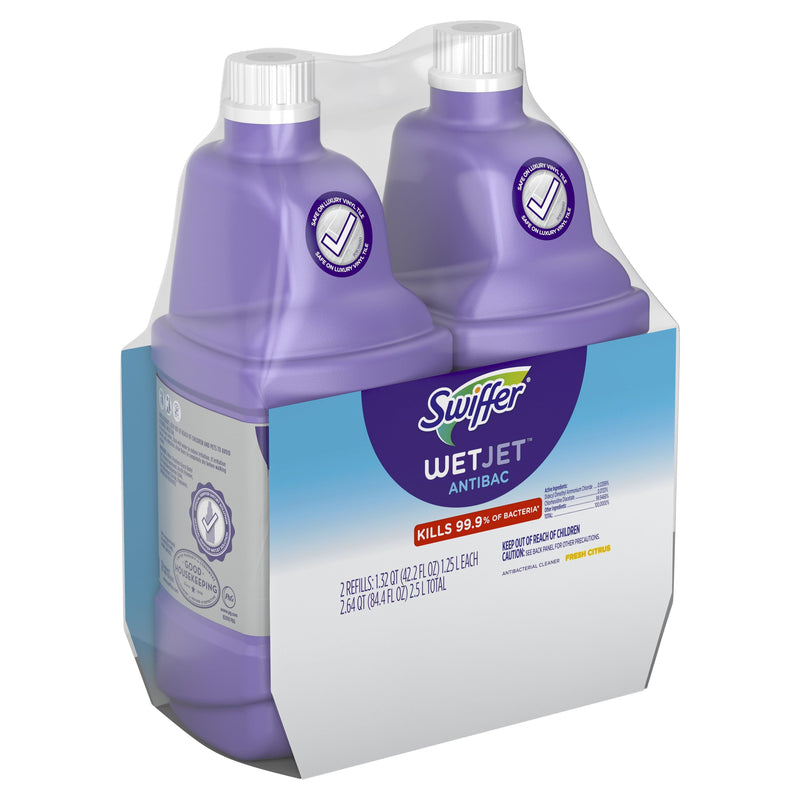 Swiffer WetJet Antibacterial Solution Refill for Floor Mopping and Cle