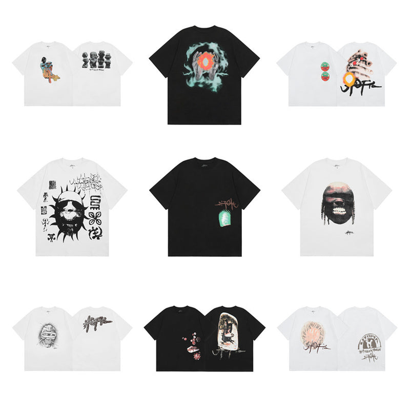 joint album Art Graffiti short sleeve T-shirt men and women half sleeve