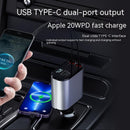 Metal Car Charger 100W Super Fast Charging Cigarette Lighter USB And TYPE-C Adapter