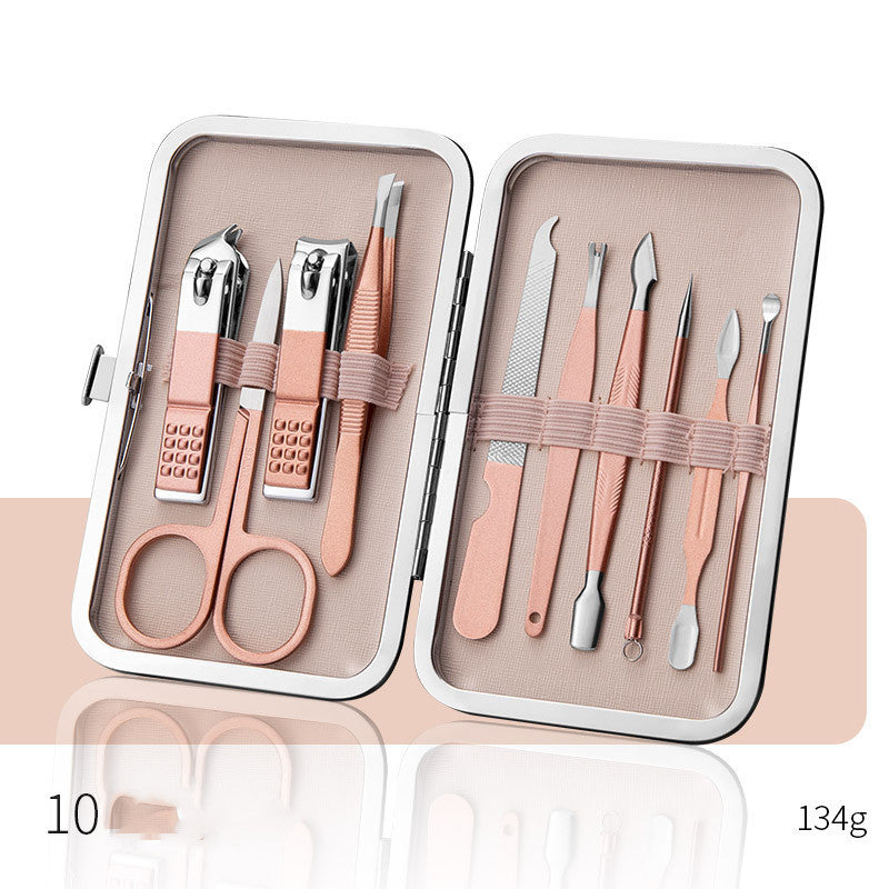 Professional Scissors Nail Clippers Ear Spoon Dead Skin Pliers Nail Cutting Pedicure Knife Trimmers Set